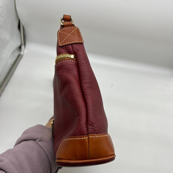 Dooney & Bourke Pebble Leather Crossbody Handbags Wine - Picture 12 of 16